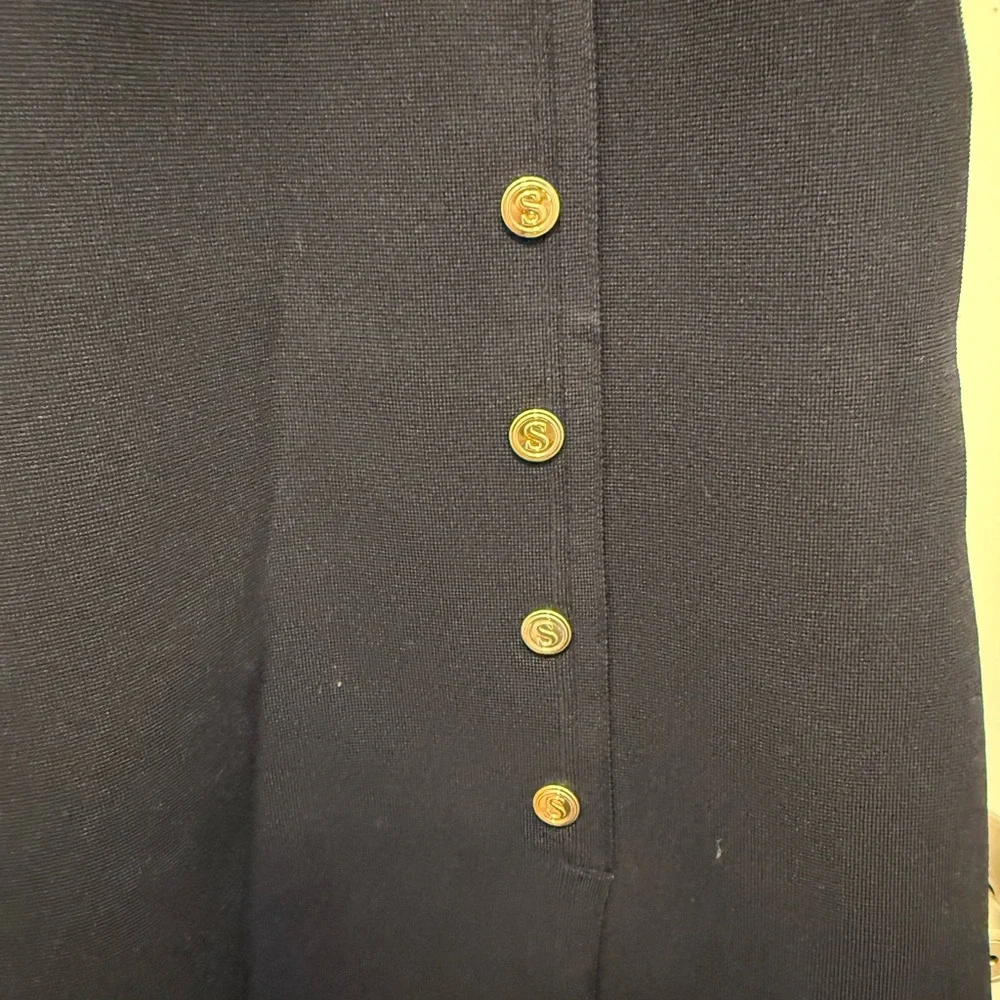 Sandro Navy Button-Accent Mini Dress - Picture 4 of 4